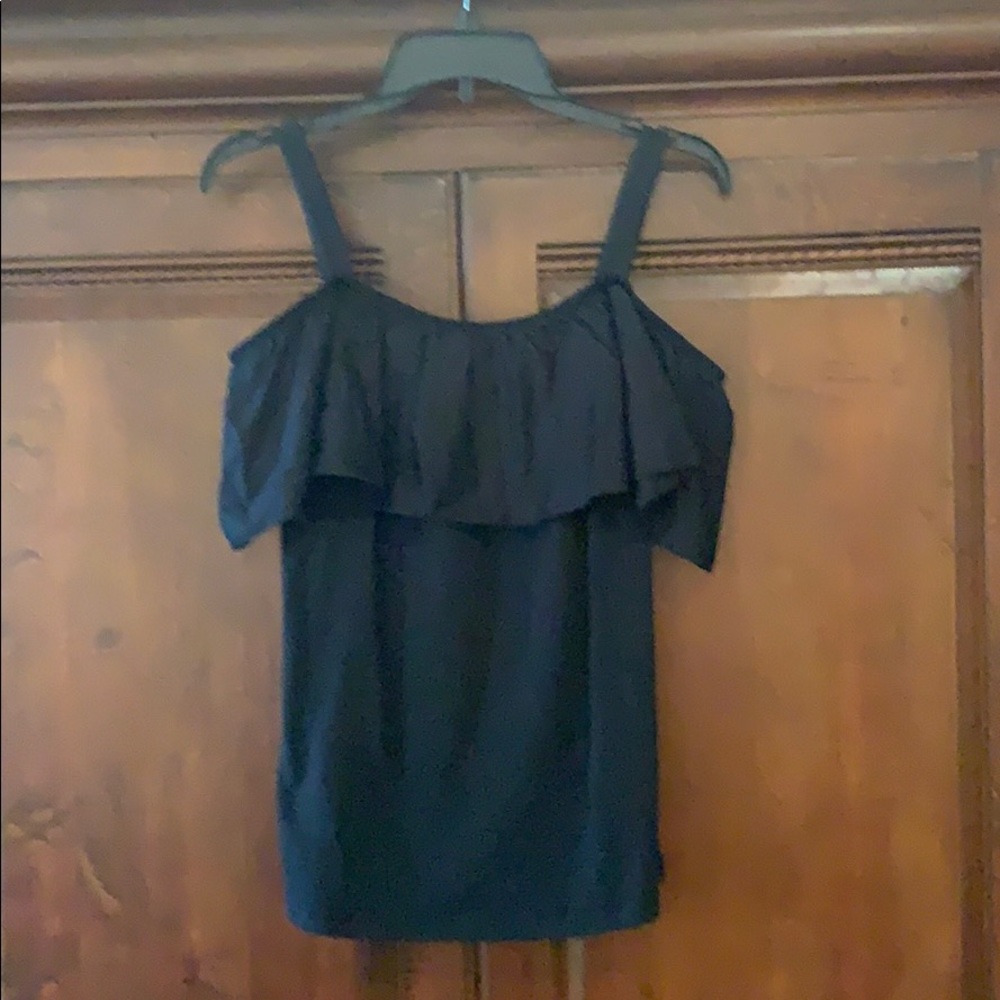 Black off the shoulder top